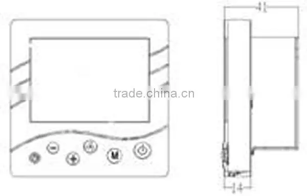 FCU LCD modbus room thermostat