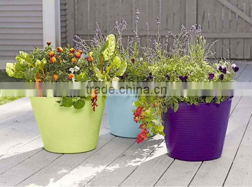 Plastic Garden multifunction colorful Self-Watering TubTrug Planter
