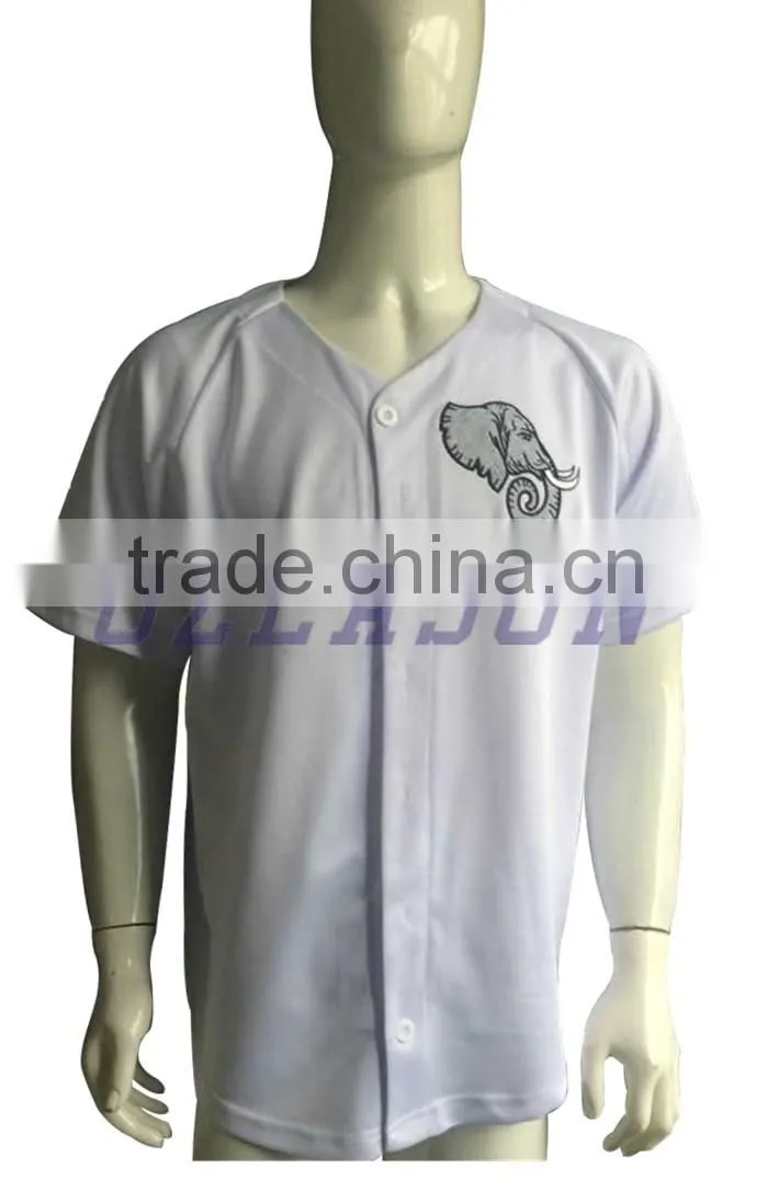 Custom short sleeve baseball uniform sublimated dri fit blank baseball jersey