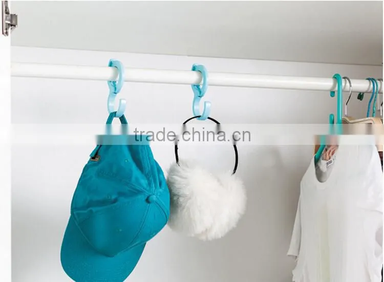 2Pcs/Set Candy Color Plastic Bag Hook Hanger