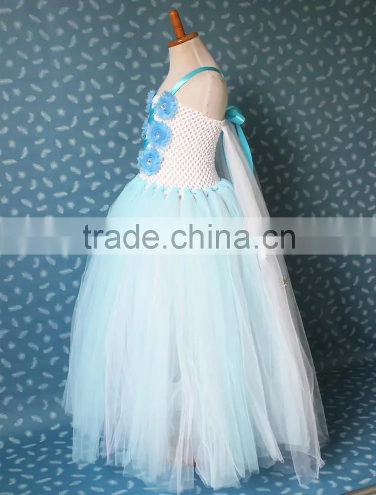 2014 summer wear dresses frozen princess elsa dress, princess dresses for children 10pcs/lot