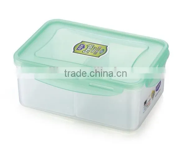 Wholesale 2 compartment airtight Square Plastic Lunch Box