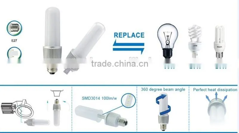 Factory price hot sell E27 led plug bulb 8W 10W 13W 15W CFL replacement