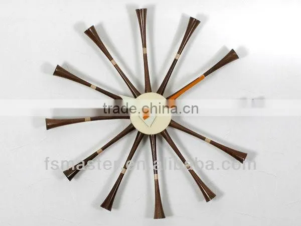 popularoriginal quality George walnut spindal shape wall clock