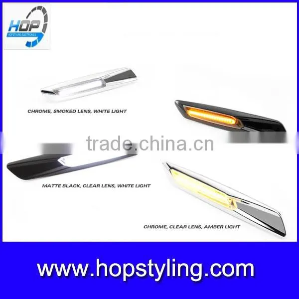 china supplier 3D Carbon Side marker clear lens/smoke lens light for E81 E82 E87 E88 E90 E91 E92 E93 E60 E61 F10 auto led lamp