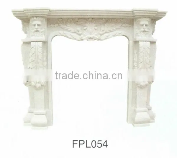 White Stone Fireplace