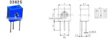 (0.25W 500V) 10k audio potentiometer