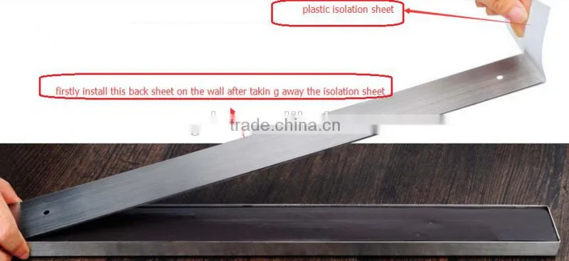 stainless steel wall mounted Magnetic Kitchen Knife Tool Rack Strip 14''/ 16''/ 18'' Standard size Magnetic Knife Holder