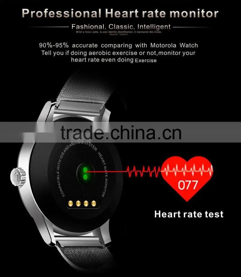 2016 New model touch screen smart watch for IOS can received messages form your mobile phone