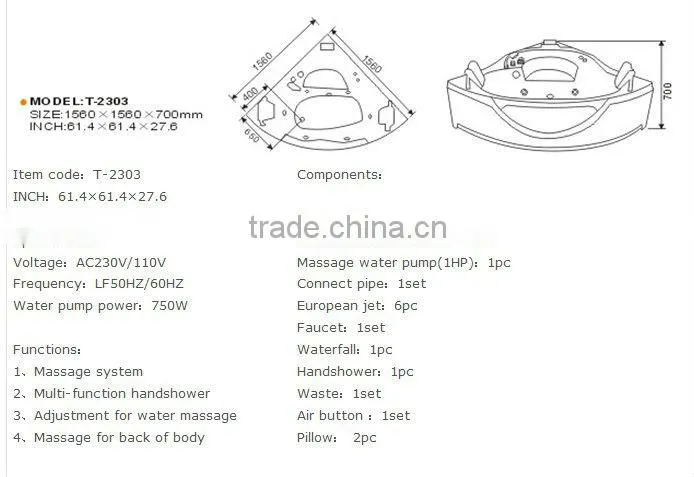 bathtub sizes