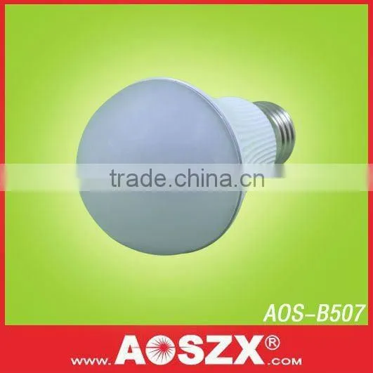 Shenzhen AOSZX cool white 500lm smd 5630 E27 12V 5W LED Bulb