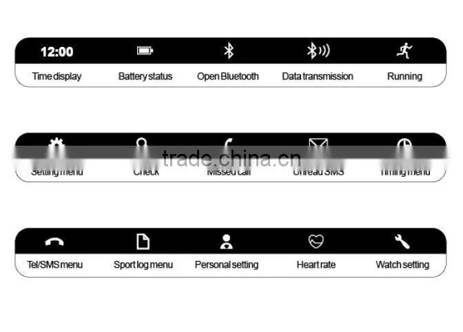 DHP-007 Bluetooth V 2.0 Heart rate watches no chest strap, no finger, electro-optical cell device
