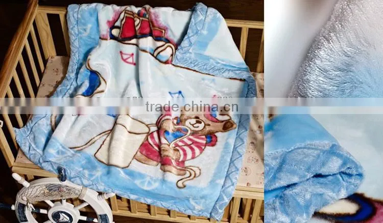 Double sided practical cute lovely caroon fleece blanket printed