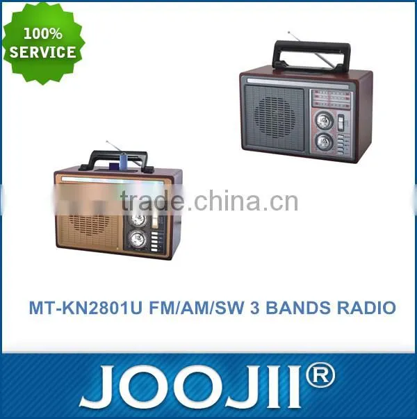 Multi band radio receivers, FM/AM/SW 3 band radio wooden radio support USB/SD/TF, Karaoke function