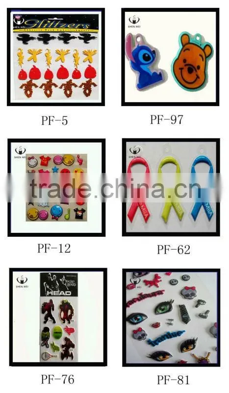 pvc promotion decorative puffy stickers