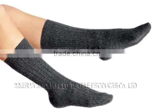 Classical Soft Women Knitted Black Cashmere Socks