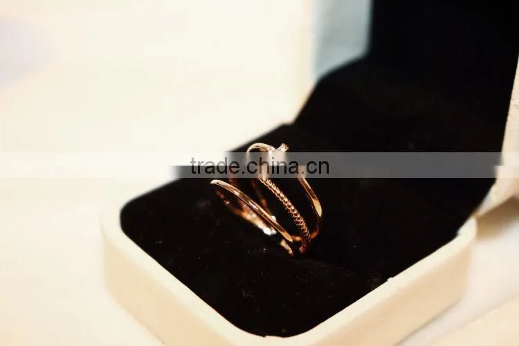 2015 Three Layer Fashion Midi Rings Rhinestone Cross Punk Rings For Women and men