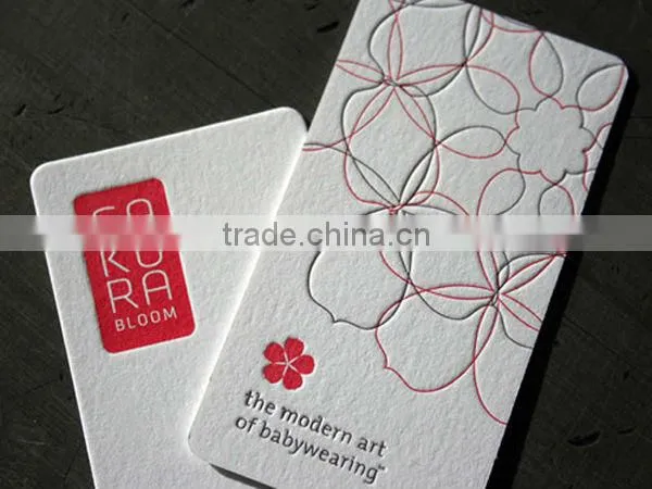 Embossed business cards