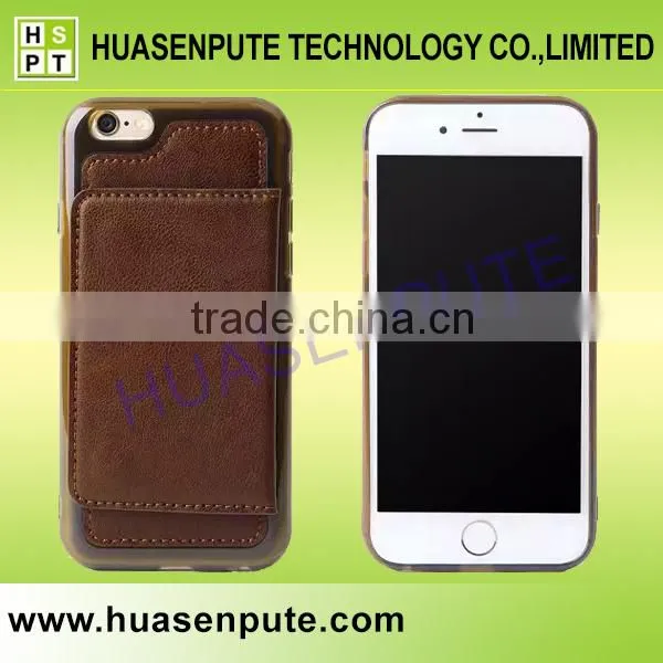 Phone Back Cover Leather Wallet Case For iPhone 6 With Card Slot