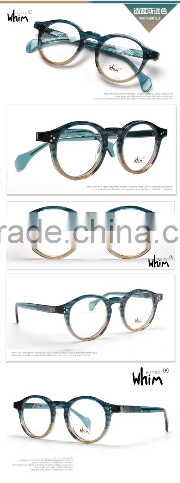 WHIM Handmade Italy Acetate Glasses With Optical Frame