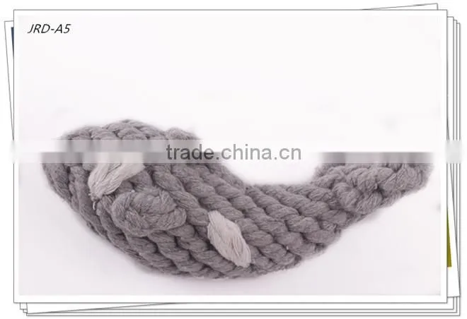 100% cotton dolphin shape cartoon animal sex pet toy for dog