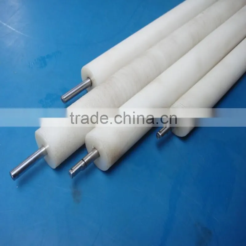 Widely use abrasion resistant rubber coated plastic cover PTFE teflon conveyor rollers