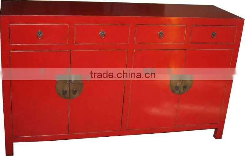 chinese antique four door four drawer cabinet