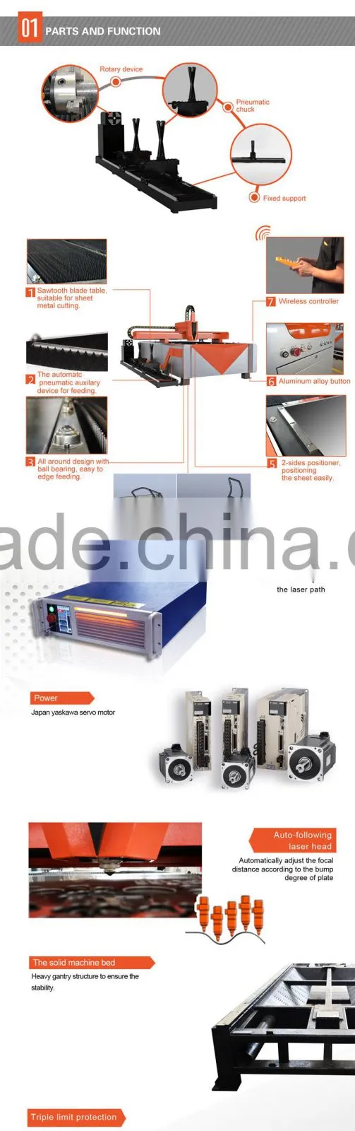 Dual-use Metal Sheet and Tube CNC Laser Cutting Machine