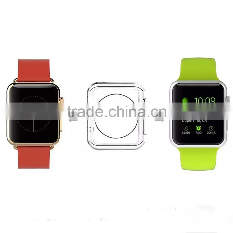 2015 New Hot Selling Ultra Thin Full Protect TPU Case For Apple Watch, soft rubber tpu case for iwatch