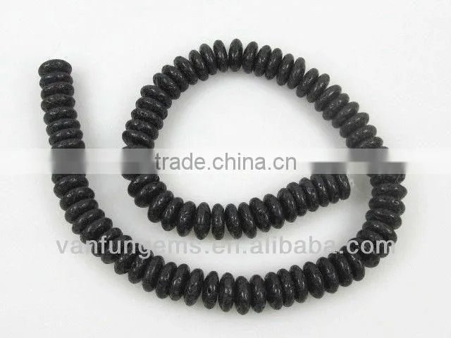 Gemstone Lava rondelle beads for jewelry