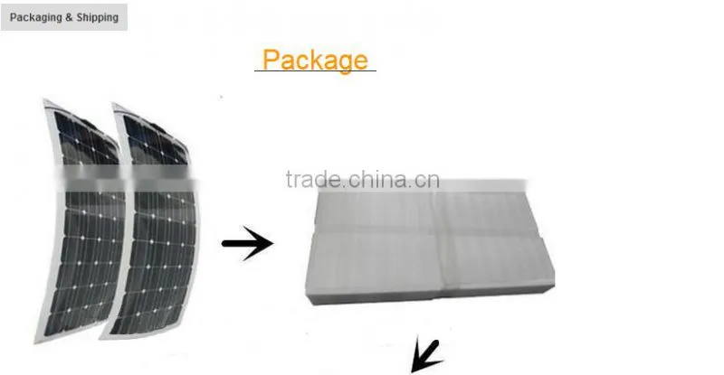 High Efficiency and Good Quality 100w semi fexible solar panel, solar power system for system