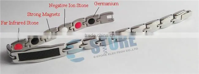 Fashion Power Men's Germanium Negative Ion Bio Energy Bracelet
