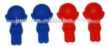 Silicone chopstick rest in kid shape