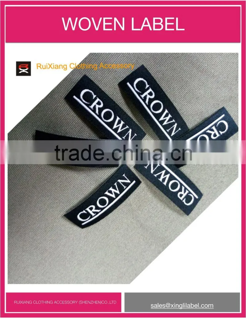 Custom iron on clothing woven labels ,laser cut label