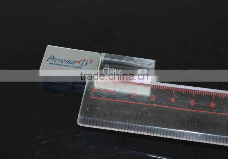 Wholesale Price Pendrive Engraving Laser 3D Logo on Crystal USB Flash Drive USB Disk