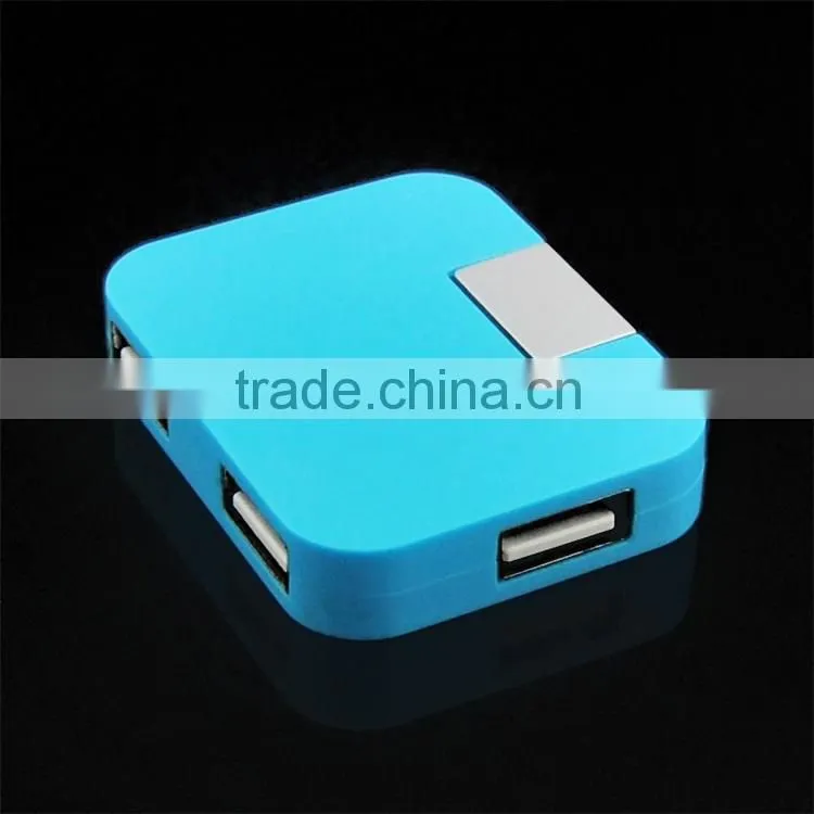 No cable mini square slim usb 2.0 hub 4 port for Laptop