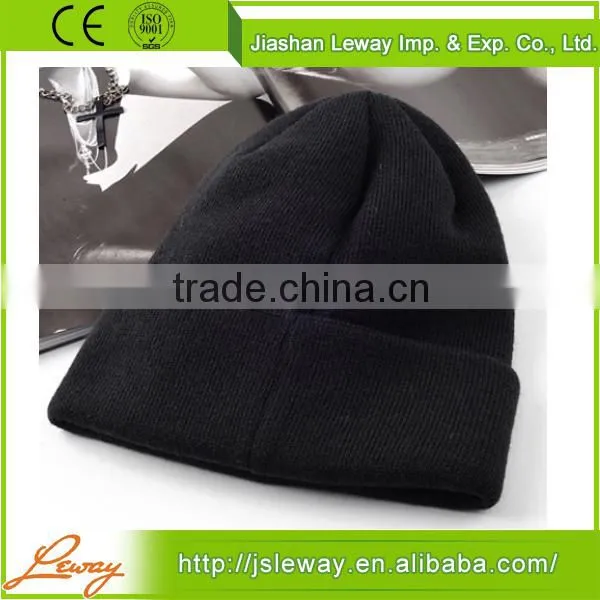 2015 Wholesale products high quality plain knitted beanie
