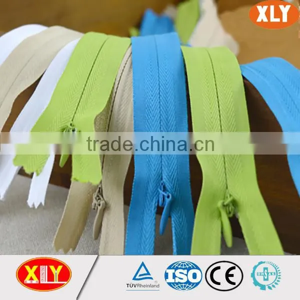 China XLY zipper #5 close end cheap price finished invisible zipper