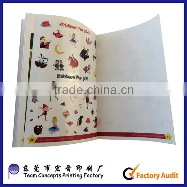Hot selling custom sticker activity book for kids