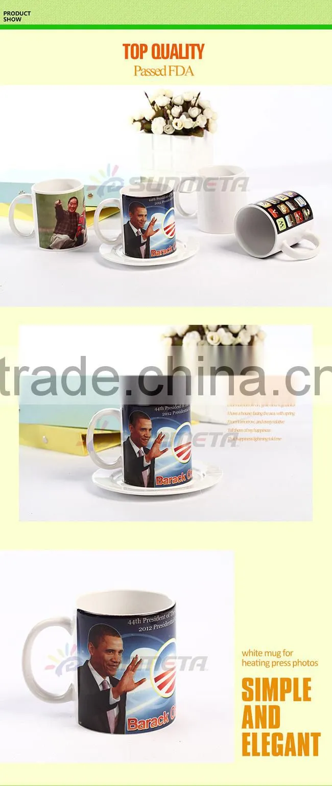 Sunmeta sublimation 11oz ceramic mug ,blank ceramic sublimation mugs