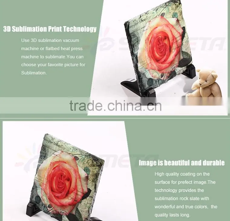 Sunmeta factory directly 3D sublimation blank rock photo SH19 15*15CM
