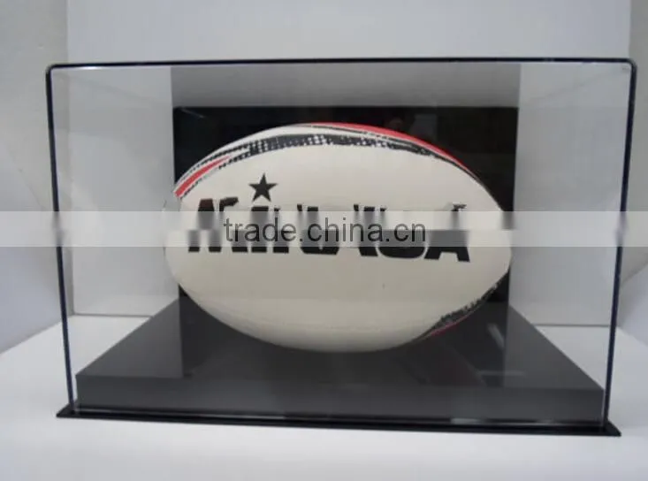 Custom acrylic basket display perspex ball case clear lucite basket ball box with LED ligtht