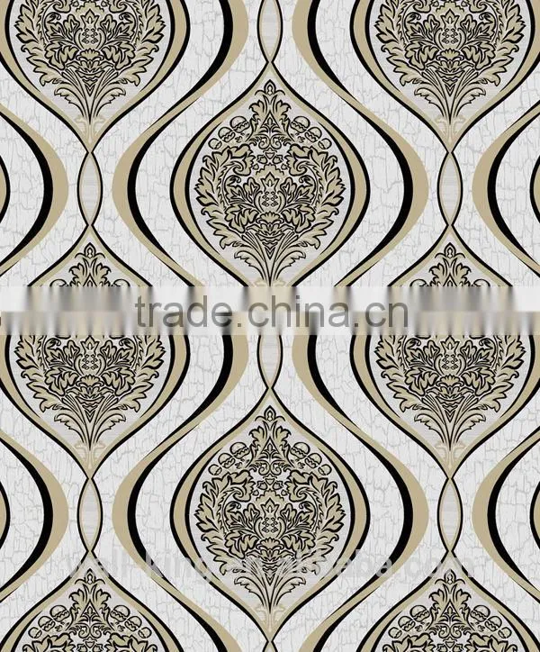 chinese royal style wall paper grey