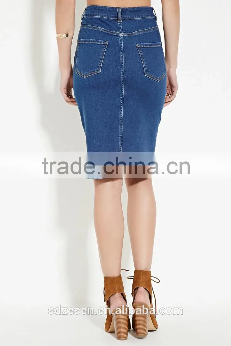 OEM Service Wholesale Low Price Sexy Denim Pencil Skirts For Women