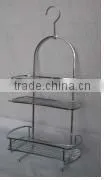 Bathroom metal storage valet stand
