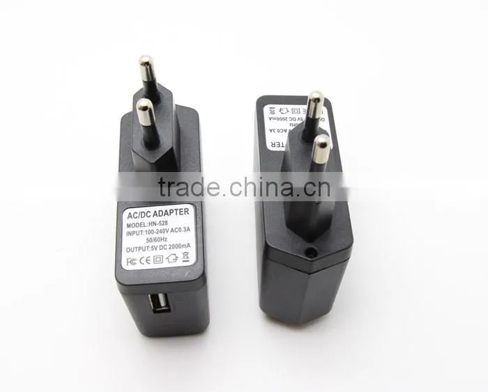 Factory supply EU US UK plug 5V 2A portable usb wall charger