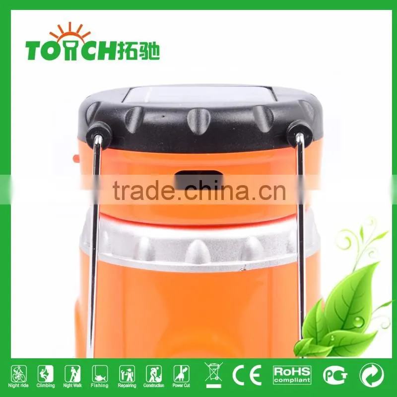 Solar Camping Light Rechargeable Camping Light Plastic Tent Lamp High Power ABS Lantern Emergency Searching Torch