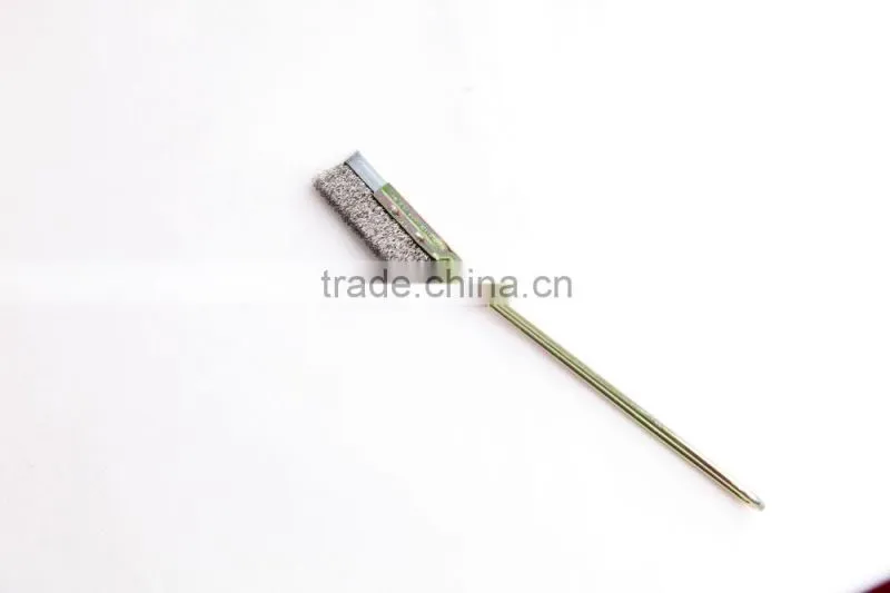 straight hand scratch brushes with handle, length 220 mm or 8 3/5"