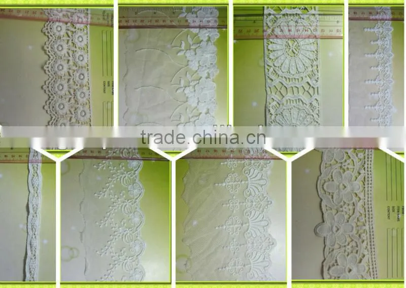 tubular nylon lacing/nylon lace elastic for girls,lace curtain-APN4150y-17cm