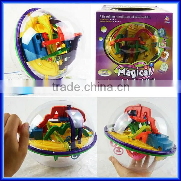 High quality plastic children intellect 3D puzzle maze ball/educational puzzle toy